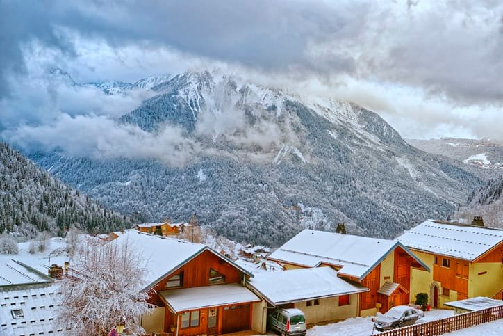 Snowy Alps, cozy villages France